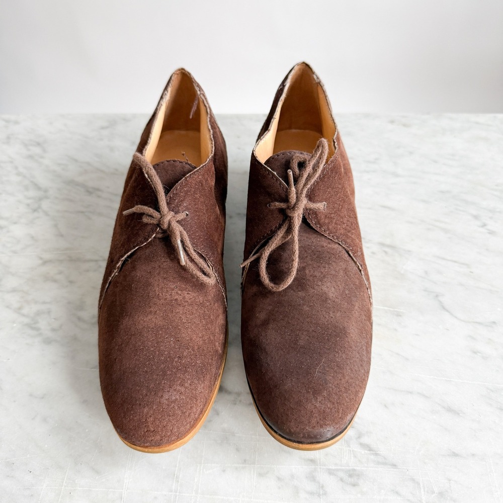Beene Bag shoes 70s vtg brown suede lace up‎ oxfords size 7.5 - Picture 3 of 7